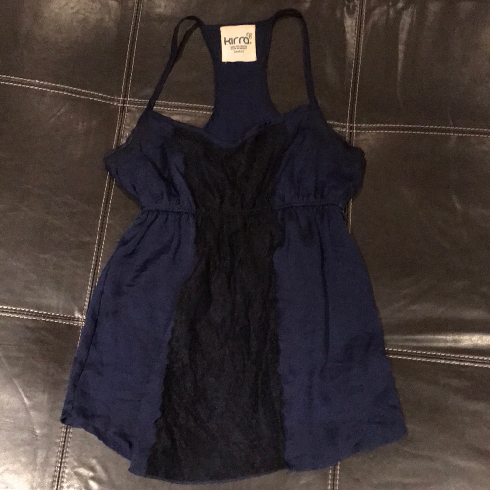Lace front babydoll tank